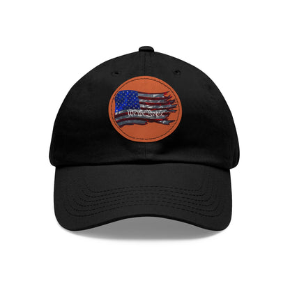 We The People FIVE Dad Hat with Leather Patch (Round)