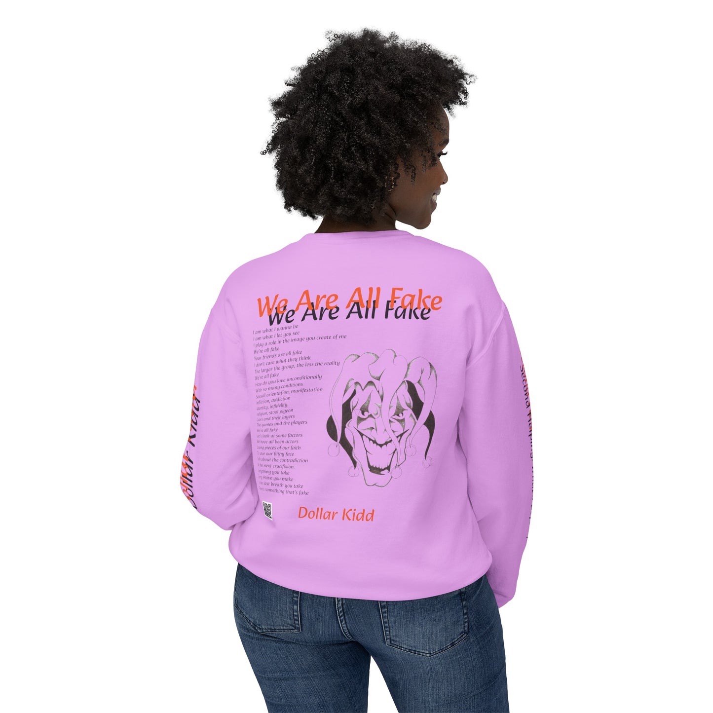 We Are All Fake - Unisex Lightweight Crewneck Sweatshirt