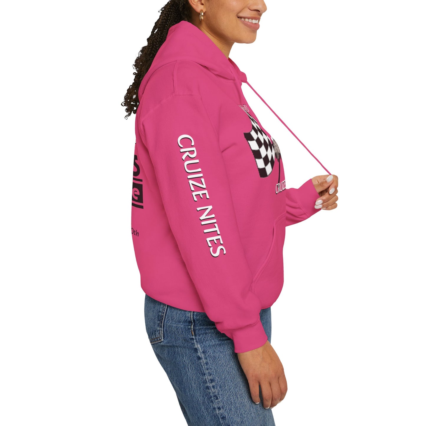 Wally's Cruize Nites Twin Checkered Unisex Heavy Blend™ Hooded Sweatshirt