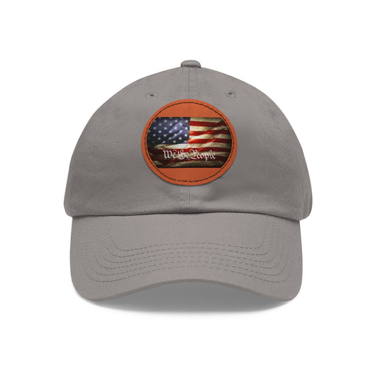 We The People THREE Dad Hat with Leather Patch (Round)
