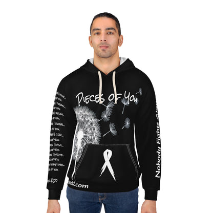 Awareness - Lung Cancer - Pieces Of You Unisex Pullover Hoodie (AOP)