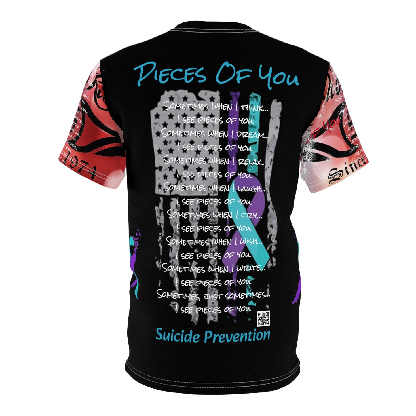 Awareness - Suicide Prevention - Pieces of You Unisex Cut & Sew Tee (AOP)