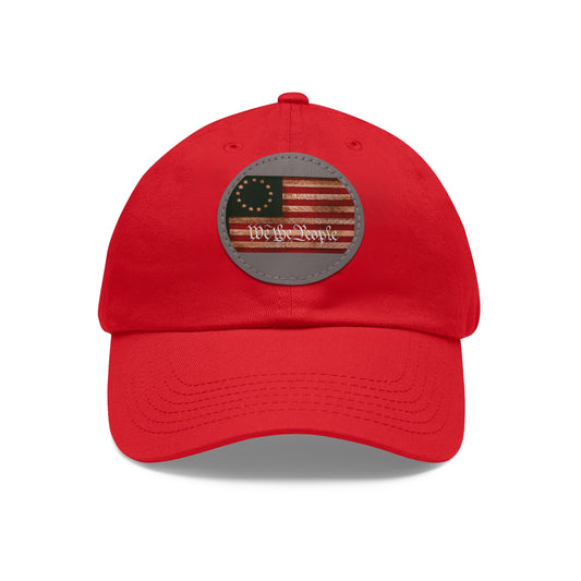 We The People ONE Dad Hat with Leather Patch (Round)