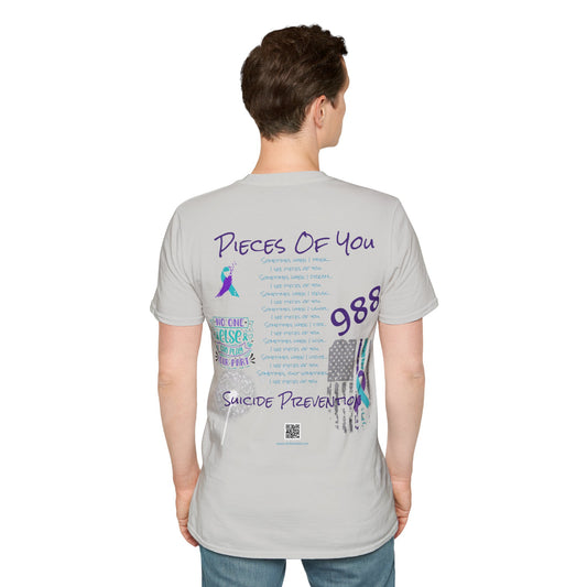 Awareness - Suicide Prevention - Pieces of You Unisex Softstyle T-Shirt