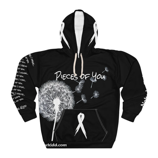 Awareness - Lung Cancer - Pieces Of You Unisex Pullover Hoodie (AOP)