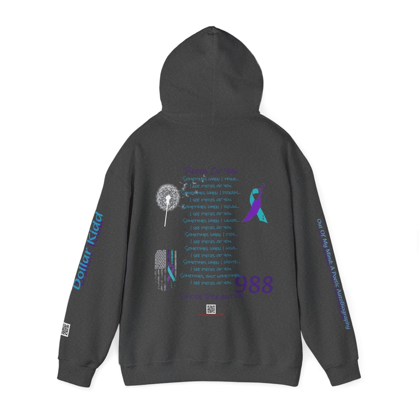 Awareness - Suicide Prevention - Pieces of you Unisex Heavy Blend™ Hooded Sweatshirt