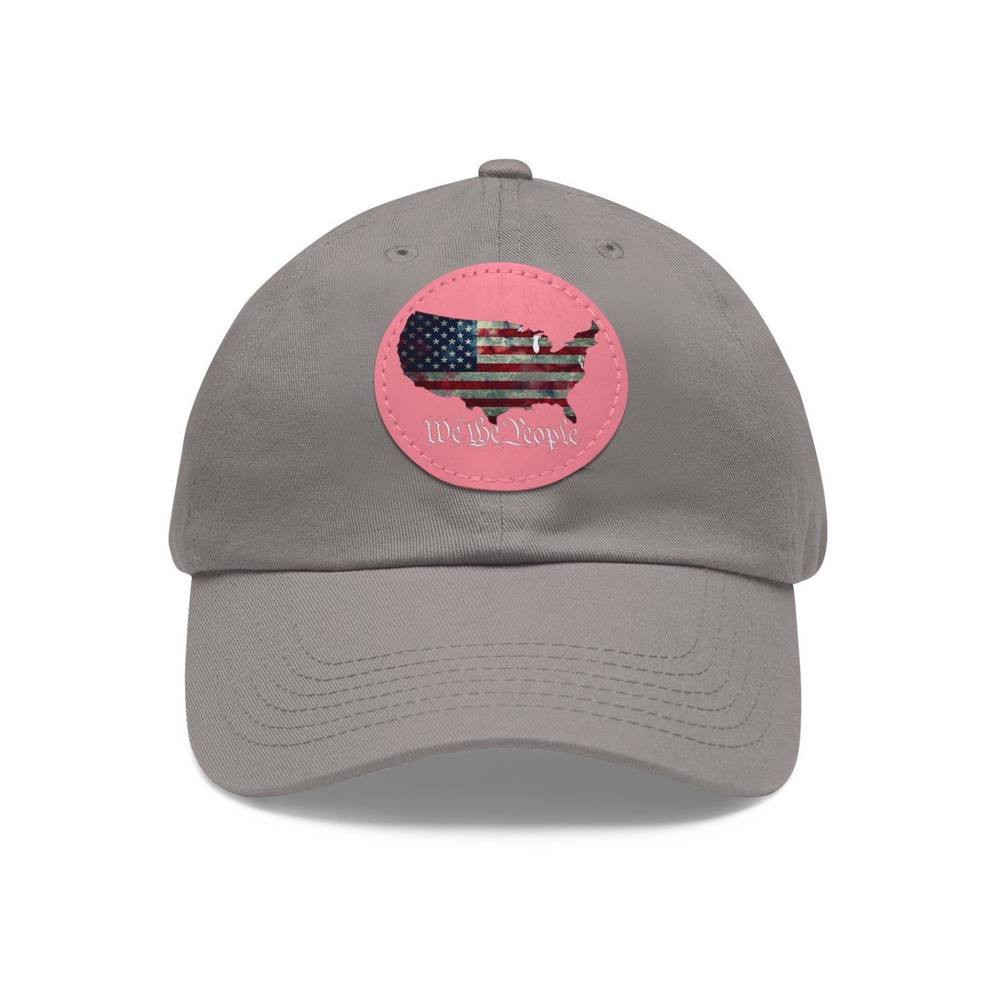 We The People FOUR Dad Hat with Leather Patch (Round)