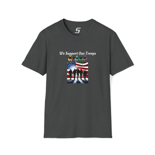 Industrial Coatings - We Support Our Troops 01 Unisex Softstyle T-Shirt