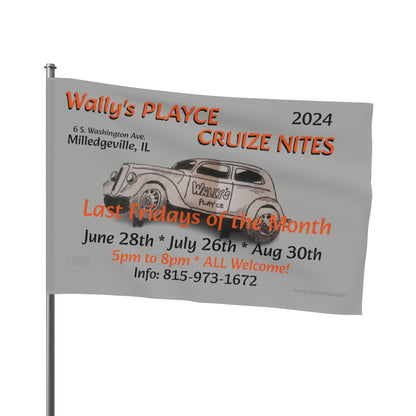 Wally's Flag 2024 Cruize Nites Light Grey Sketch