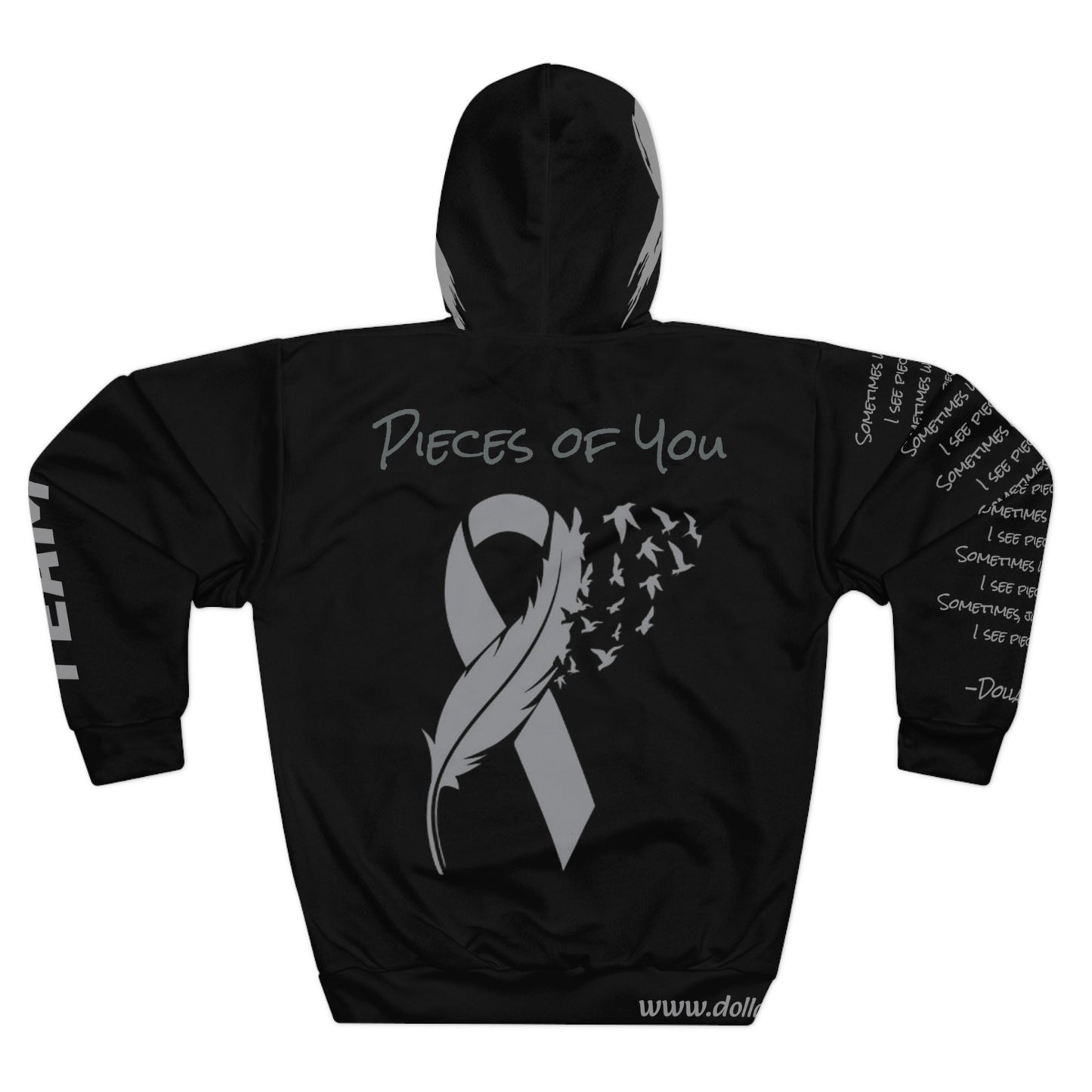 Awareness - Brain Cancer & Brain Tumor - Pieces Of You Unisex Pullover Hoodie (AOP)