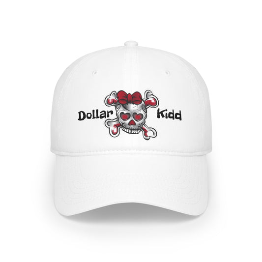 Dollar Kidd Skull & Bow Low Profile Baseball Cap