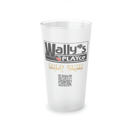 Wally's PLAYce Gold Rush Frosted Pint Glass, 16oz