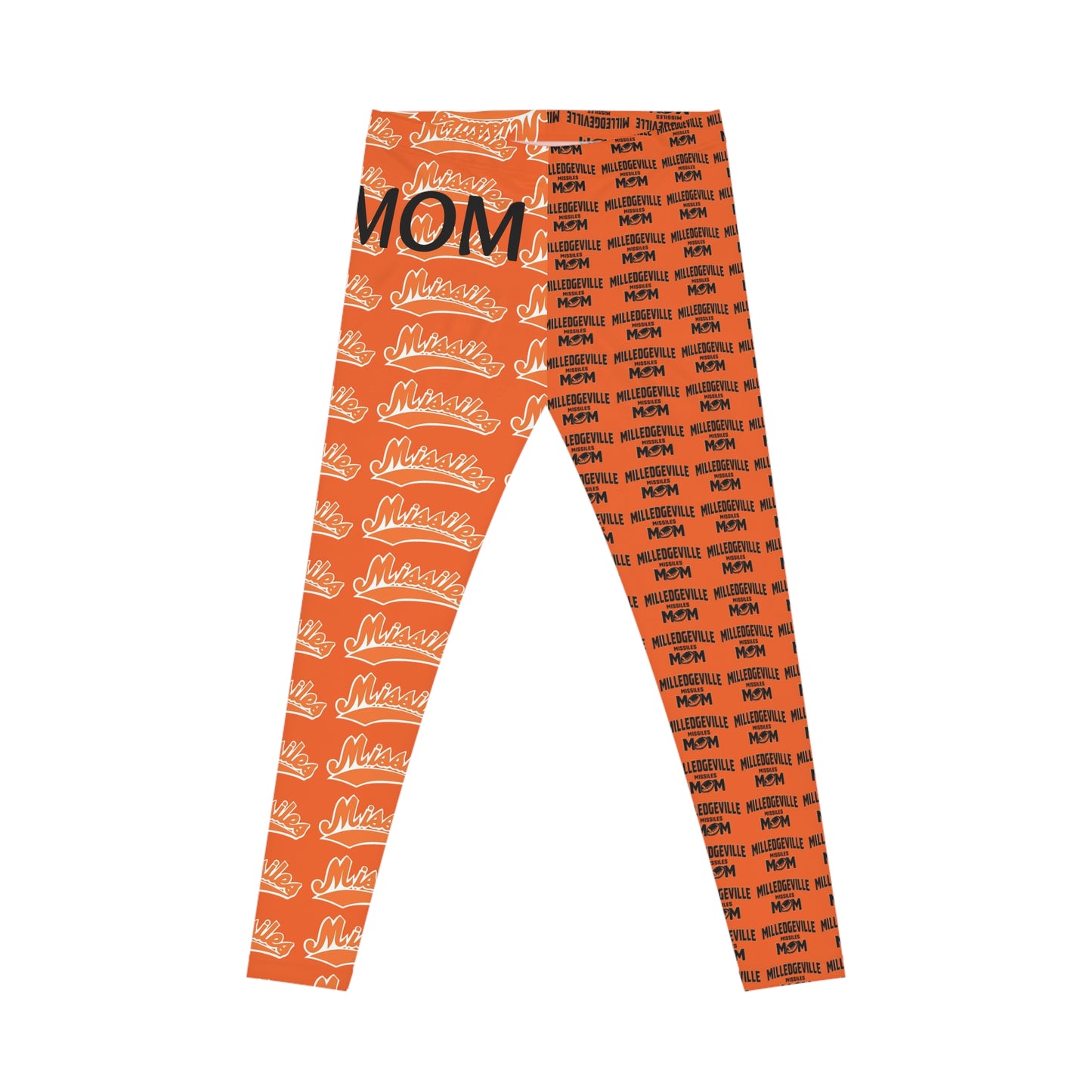 Missiles - Football MOM Orange Women's Casual Leggings (AOP)