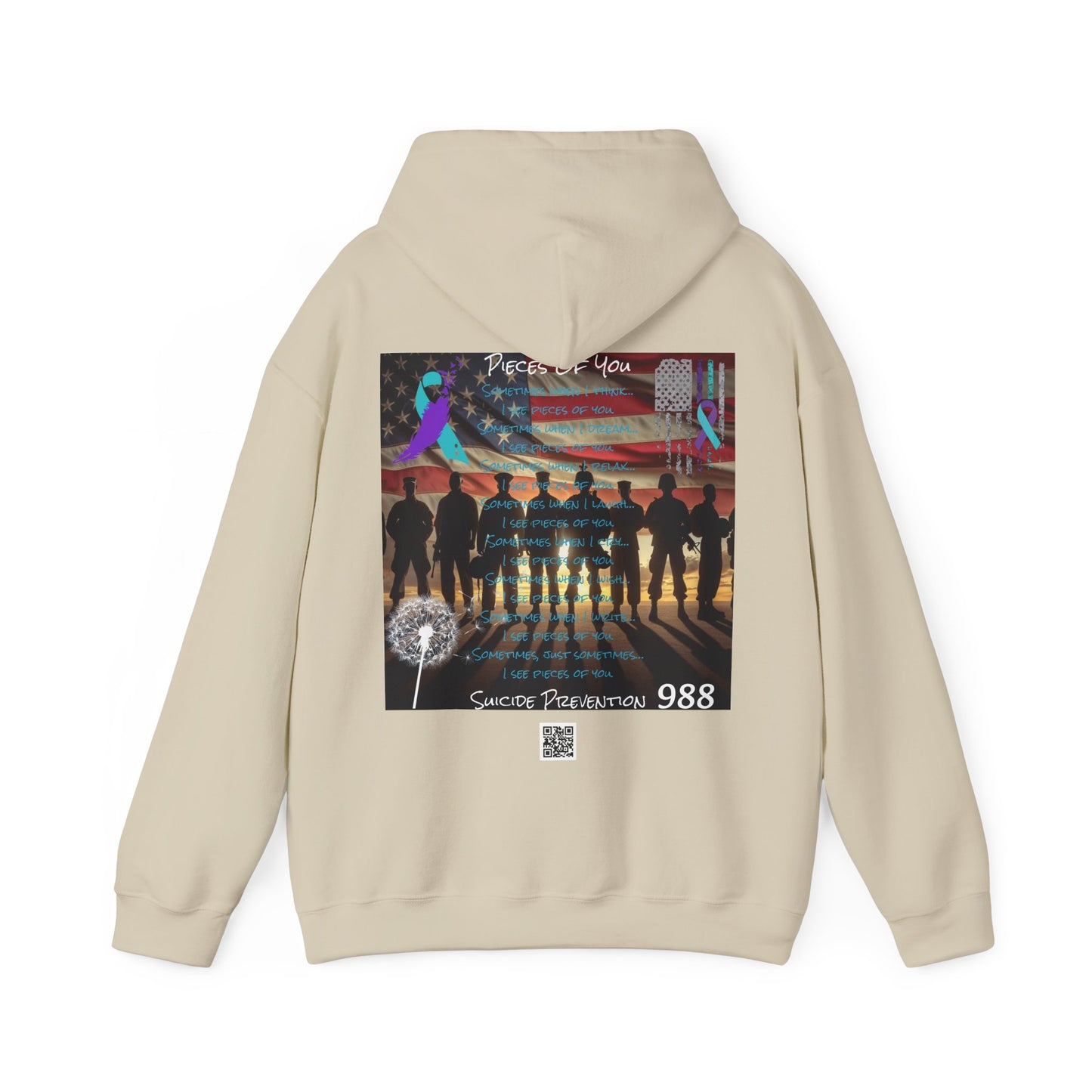Awareness - Suicide Prevention - 22 Veteran's A Day Unisex Heavy Blend™ Hooded Sweatshirt