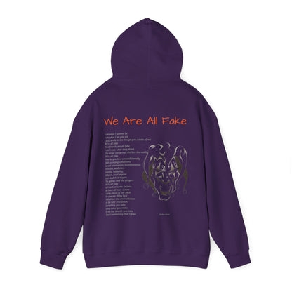 We Are All Fake - Dark Colors Unisex Heavy Blend™ Hooded Sweatshirt
