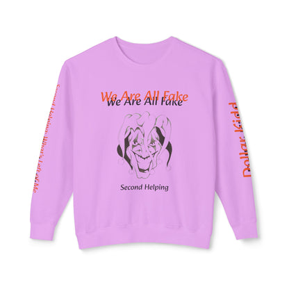 We Are All Fake - Unisex Lightweight Crewneck Sweatshirt