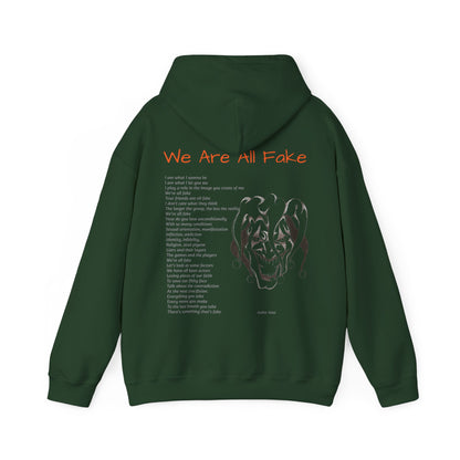 We Are All Fake - Dark Colors Unisex Heavy Blend™ Hooded Sweatshirt
