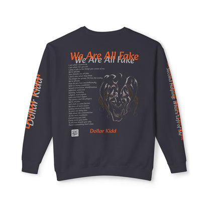 We Are All Fake - Unisex Lightweight Crewneck Sweatshirt