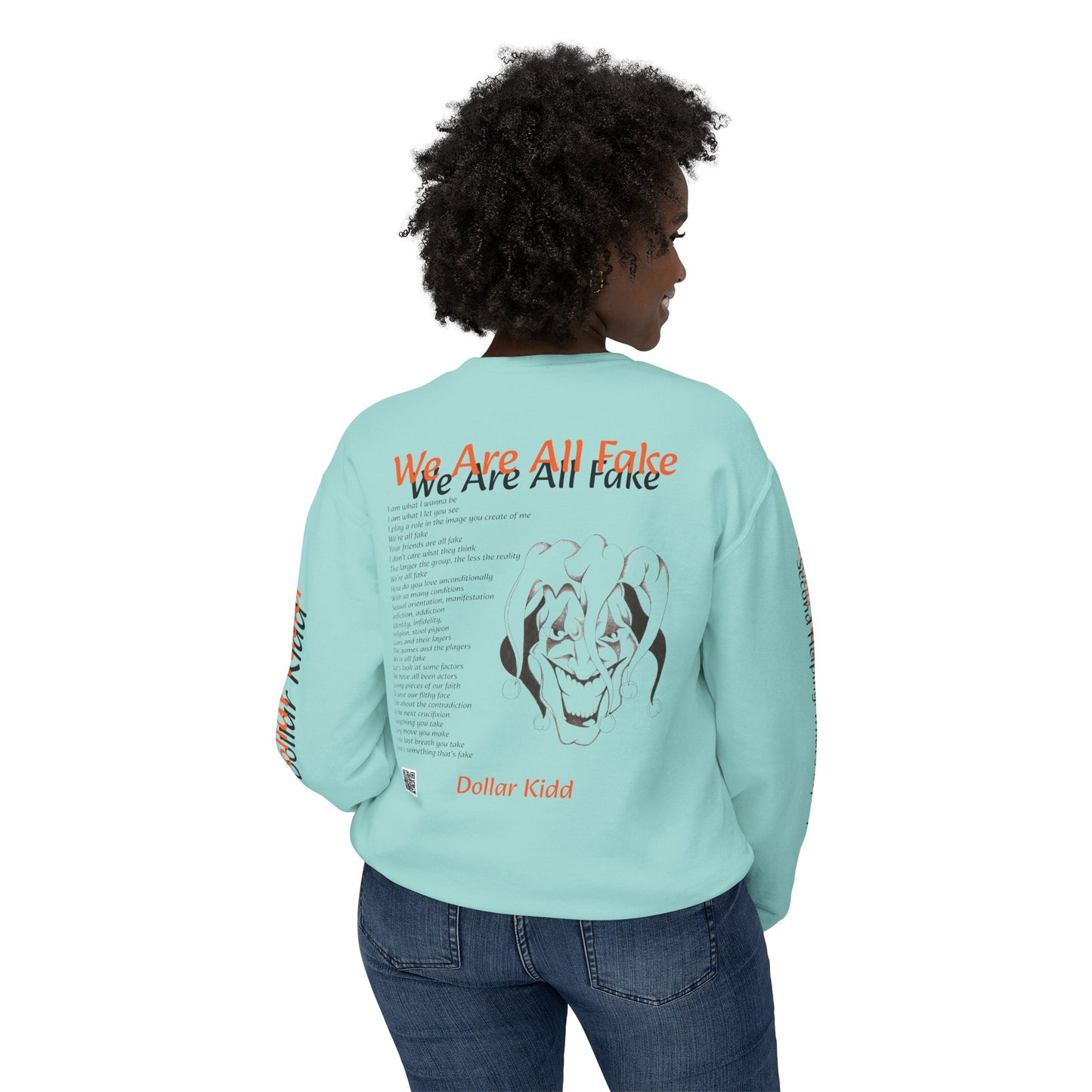 We Are All Fake - Unisex Lightweight Crewneck Sweatshirt