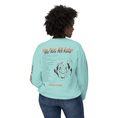 We Are All Fake - Unisex Lightweight Crewneck Sweatshirt