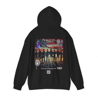 Awareness - Suicide Prevention - 22 Veteran's A Day Unisex Heavy Blend™ Hooded Sweatshirt