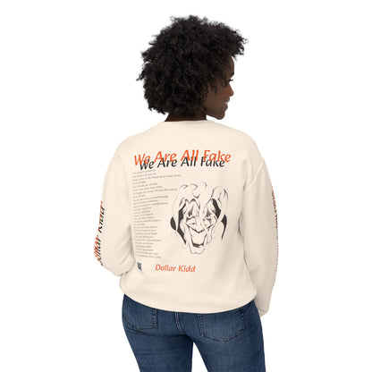 We Are All Fake - Unisex Lightweight Crewneck Sweatshirt