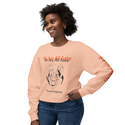 We Are All Fake - Unisex Lightweight Crewneck Sweatshirt