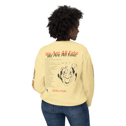 We Are All Fake - Unisex Lightweight Crewneck Sweatshirt