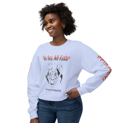 We Are All Fake - Unisex Lightweight Crewneck Sweatshirt