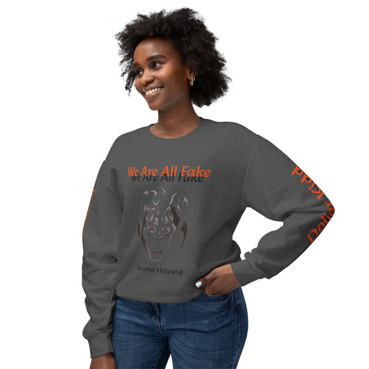 We Are All Fake - Unisex Lightweight Crewneck Sweatshirt