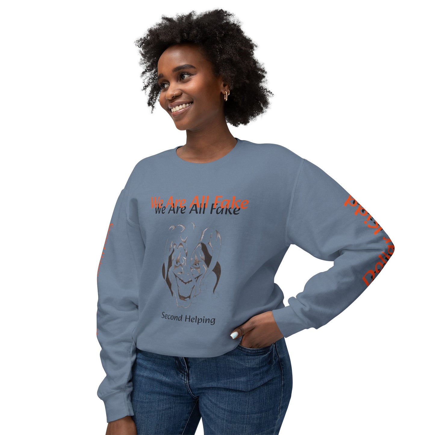 We Are All Fake - Unisex Lightweight Crewneck Sweatshirt