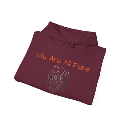 We Are All Fake - Dark Colors Unisex Heavy Blend™ Hooded Sweatshirt