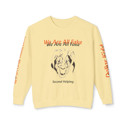 We Are All Fake - Unisex Lightweight Crewneck Sweatshirt