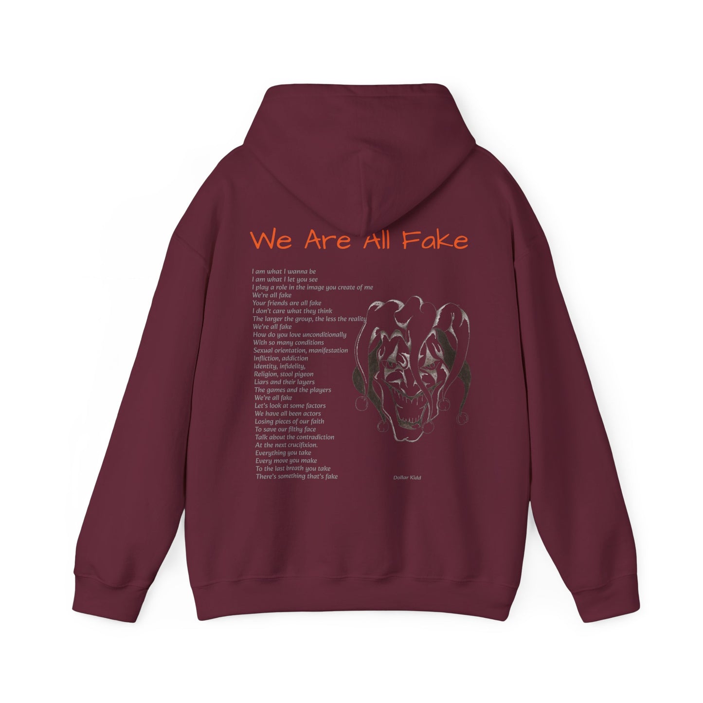 We Are All Fake - Dark Colors Unisex Heavy Blend™ Hooded Sweatshirt