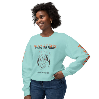 We Are All Fake - Unisex Lightweight Crewneck Sweatshirt