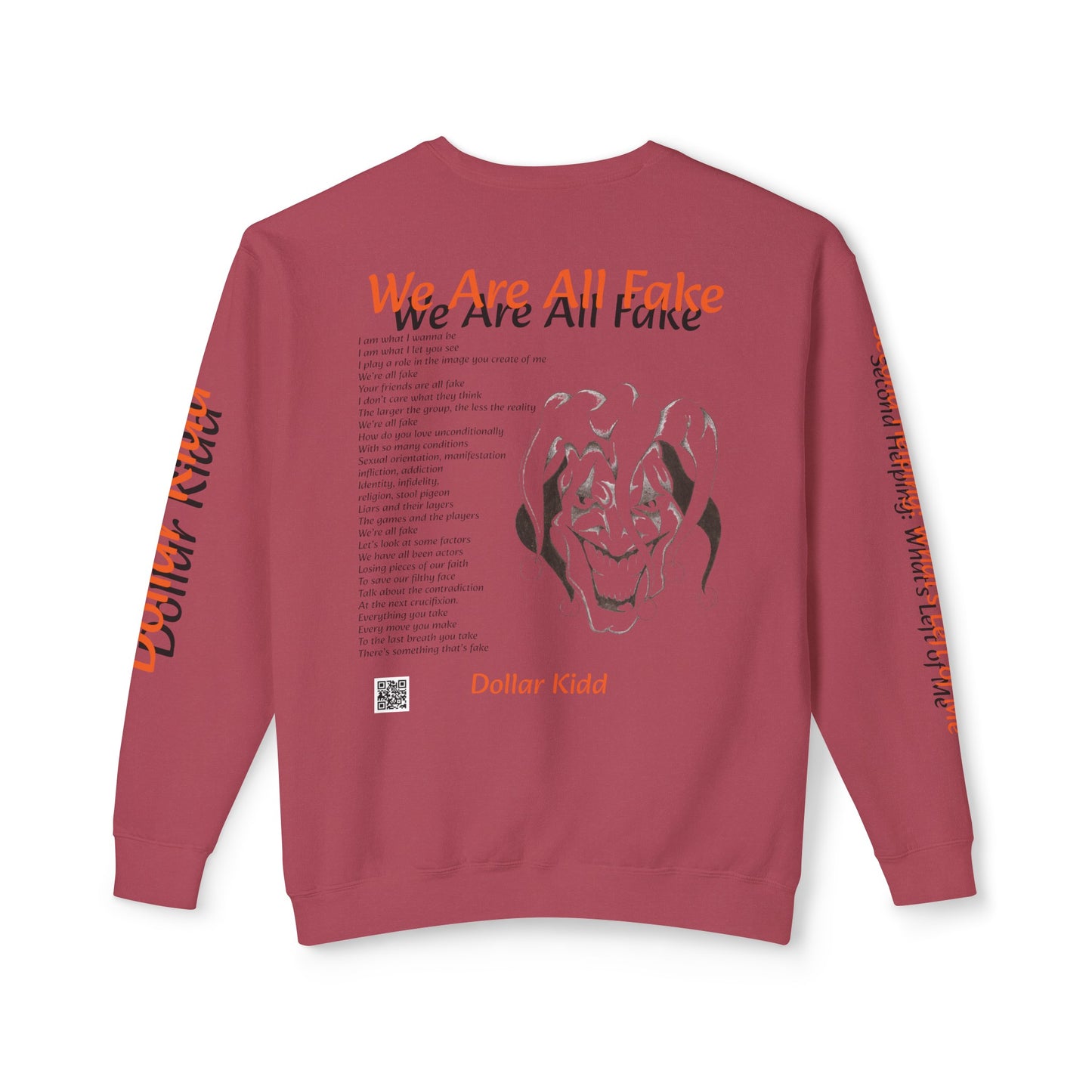 We Are All Fake - Unisex Lightweight Crewneck Sweatshirt