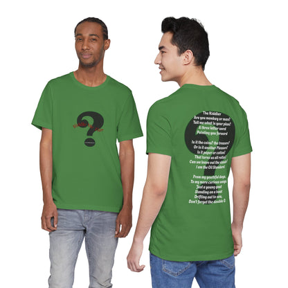 Riddle Me This Unisex Jersey Short Sleeve Tee
