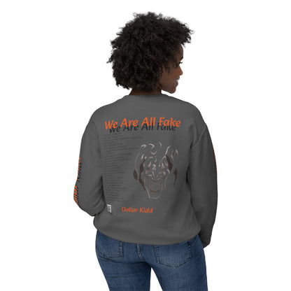 We Are All Fake - Unisex Lightweight Crewneck Sweatshirt