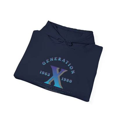 Gen X - 01 Blue Unisex Heavy Blend™ Hooded Sweatshirt
