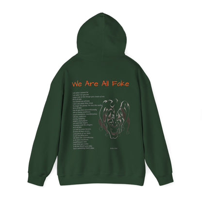 We Are All Fake - Dark Colors Unisex Heavy Blend™ Hooded Sweatshirt