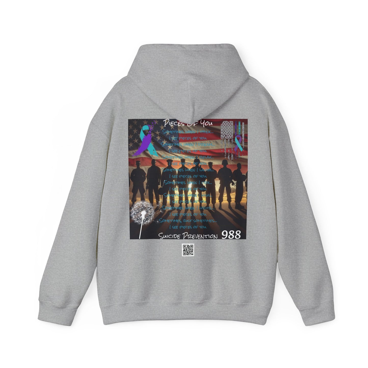 Awareness - Suicide Prevention - 22 Veteran's A Day Unisex Heavy Blend™ Hooded Sweatshirt
