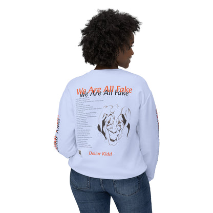 We Are All Fake - Unisex Lightweight Crewneck Sweatshirt