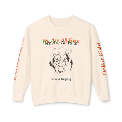 We Are All Fake - Unisex Lightweight Crewneck Sweatshirt