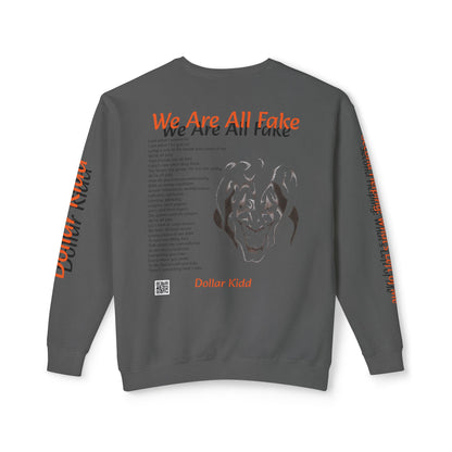 We Are All Fake - Unisex Lightweight Crewneck Sweatshirt