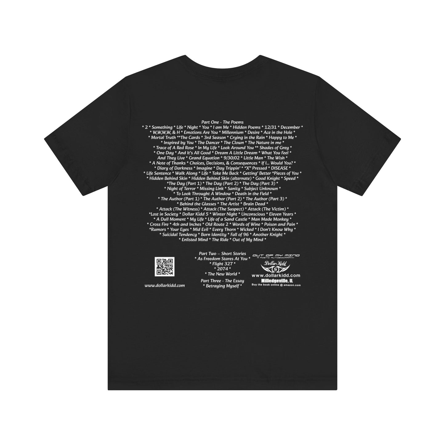 Dollar Kidd - Out Of My Mind - All Titles - Wh Font Unisex Jersey Short Sleeve Tee