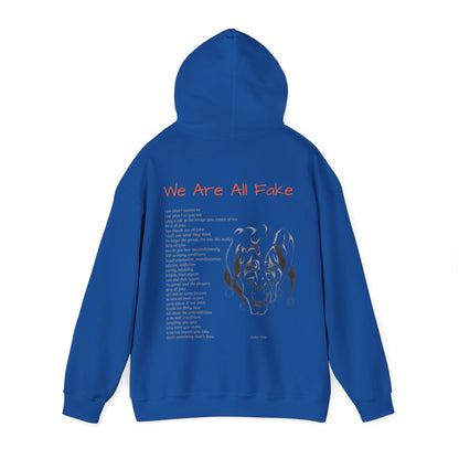 We Are All Fake - Dark Colors Unisex Heavy Blend™ Hooded Sweatshirt