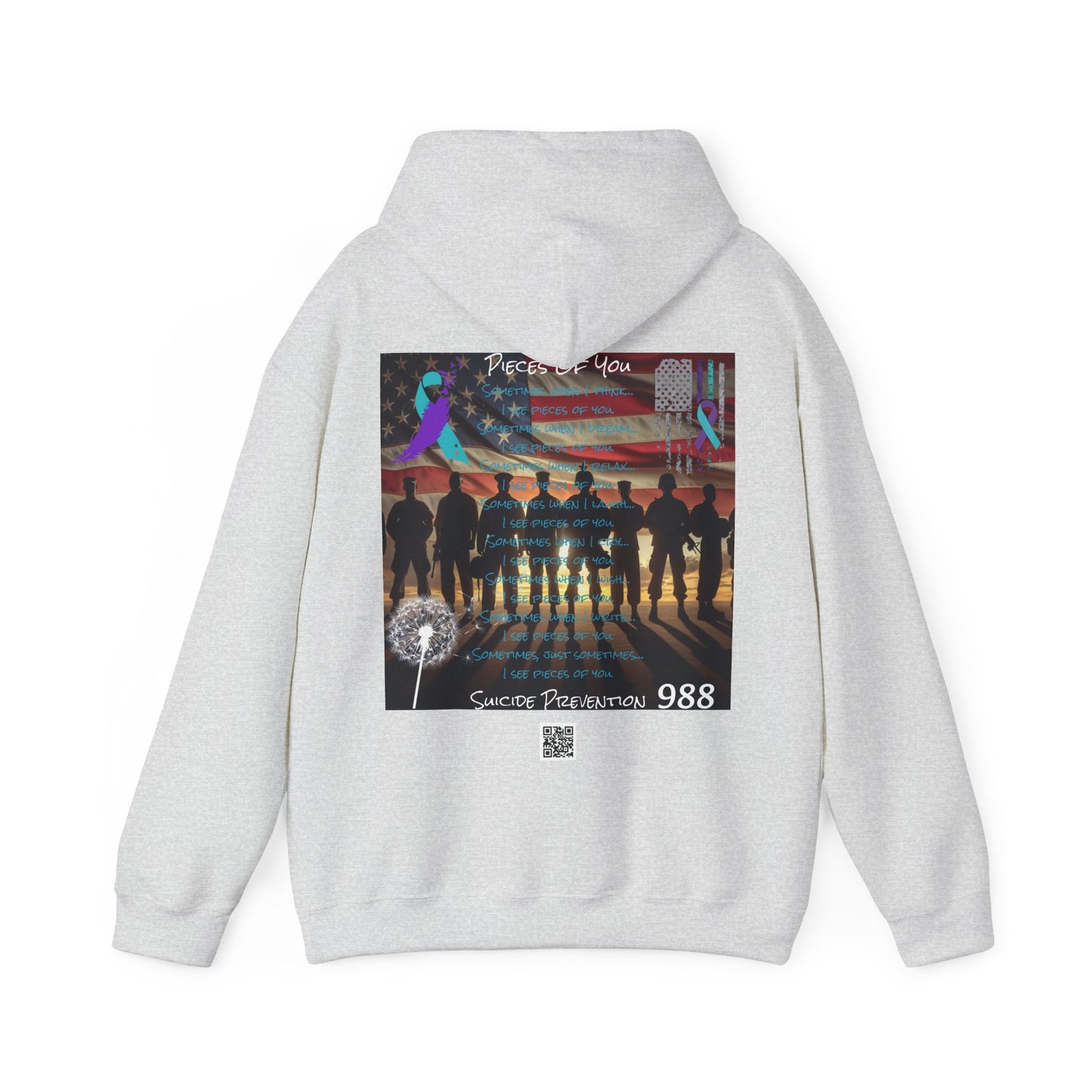 Awareness - Suicide Prevention - 22 Veteran's A Day Unisex Heavy Blend™ Hooded Sweatshirt