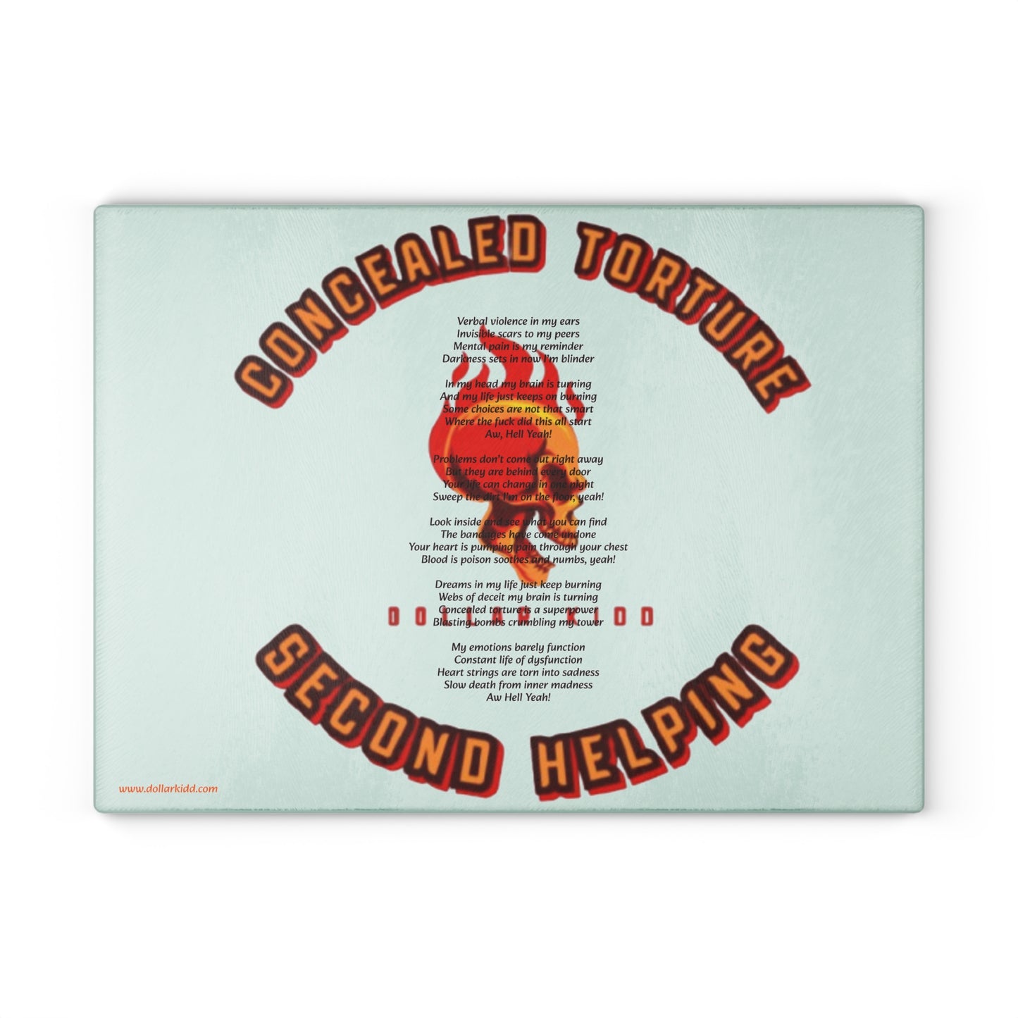 Concealed Torture - Glass Cutting Board