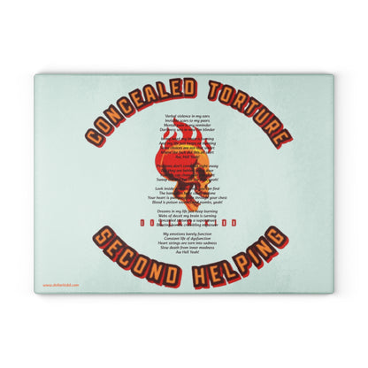 Concealed Torture - Glass Cutting Board