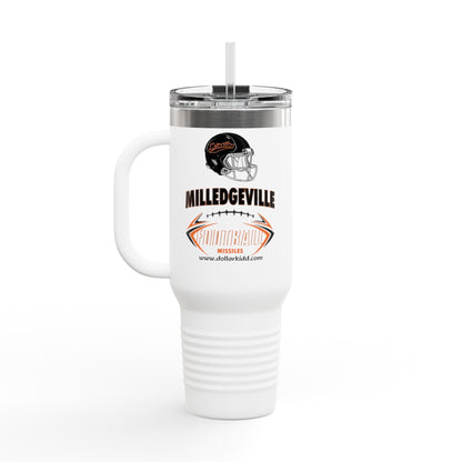 MIssiles Football Insulated Travel Mug - 40oz - Brain Cancer Awareness